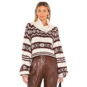 NWOT Free People Striped Fair Isle Sweater